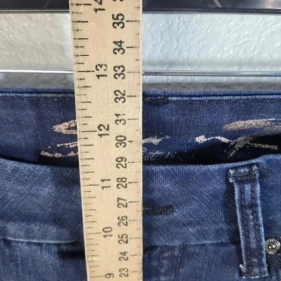 Seven7 Jeans Womens 10 Tummyless High Rise Boot Cut Medium Wash Whiskered - Picture 11 of 13